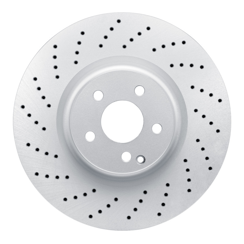 Mercedes-Benz S55 AMG Brake Rotor (1) - Front - R1 Concepts - GEOSPEC Coated Rotor - Drilled - `03-`06